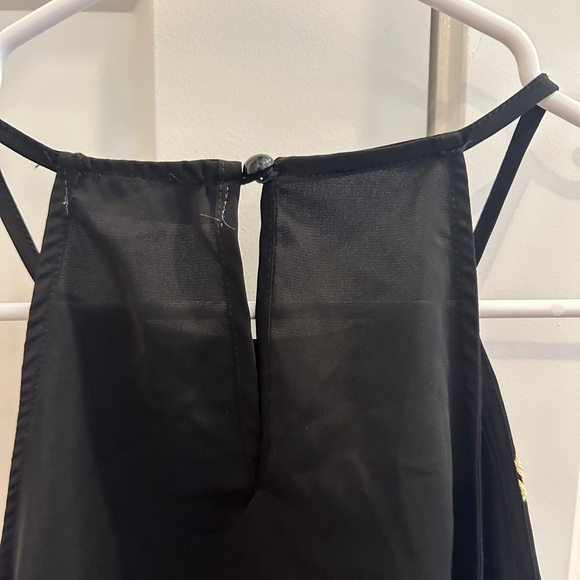 Yacun Women’s Black High Neck Colourful Stripe Peplum Tank Top Size Small - Picture 7 of 10